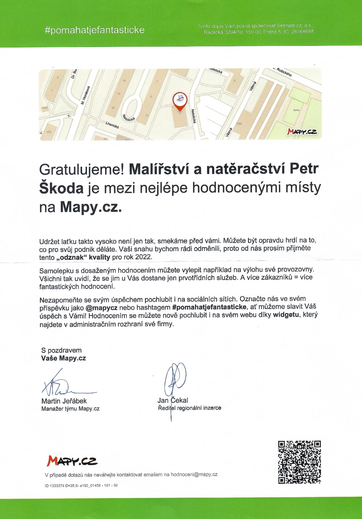 Mapy.cz/.com patřící Seznam.cz, a.s.